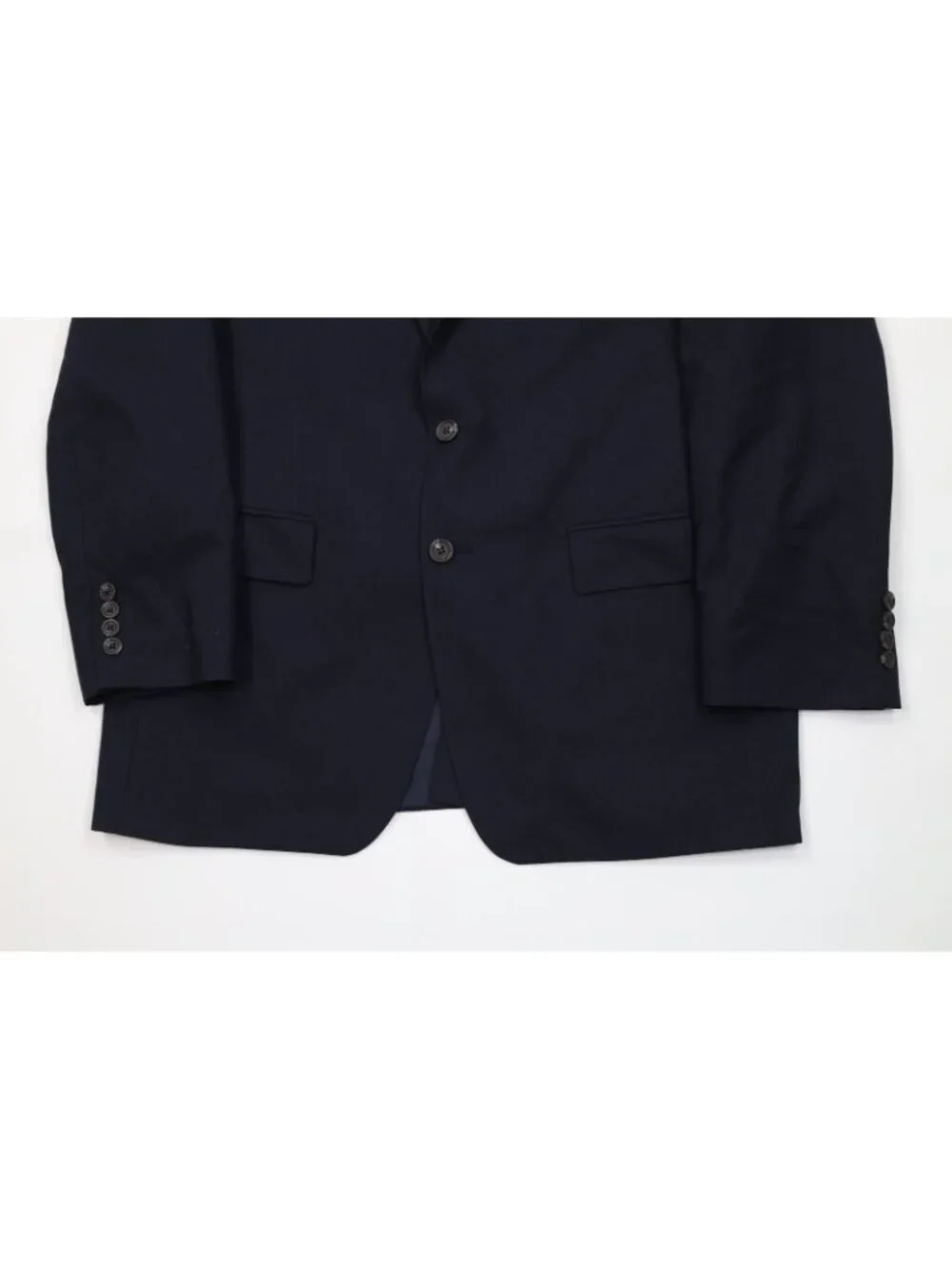 Vintage 90s Chaps Ralph Lauren Mens 42R 2 Piece Wool Suit Wedding Blue 32x29